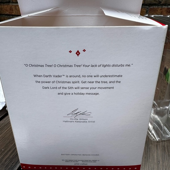 Hallmark Holiday Darth Vader Star Wars Sound Ornament 2015 - Picture 2 of 3